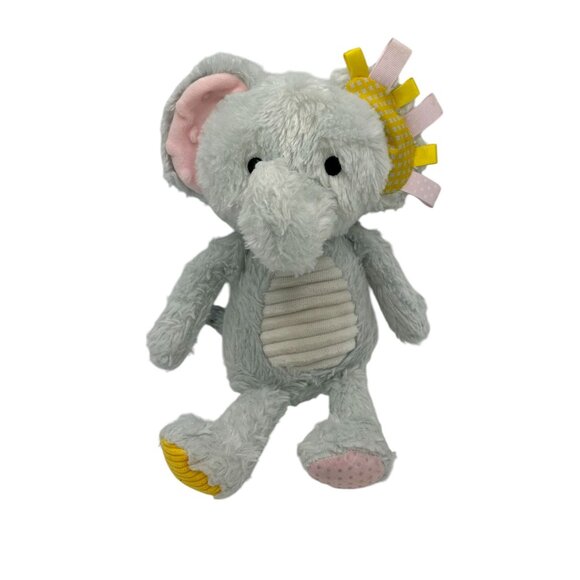Make Believe Ideas Elephant Ribbons Rattle‎ Crinkle Stuffed Animal Toy Plush 12" - Picture 1 of 5